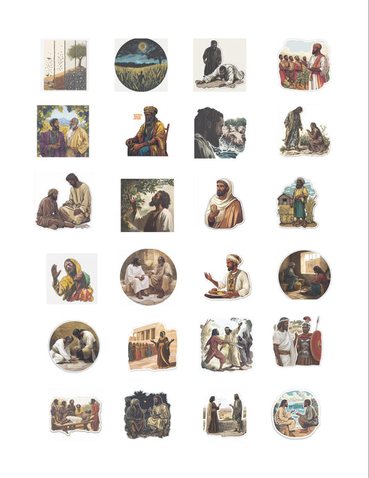 Mini Bible Stickers - Jesus Christ Parables and Miracles Scripture Stickers