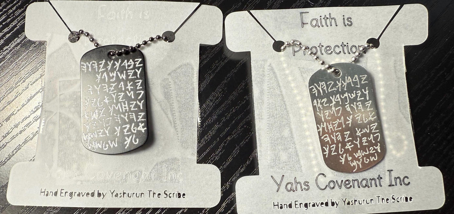 Paleo-Hebrew Blessing Necklace: Faith & Protection