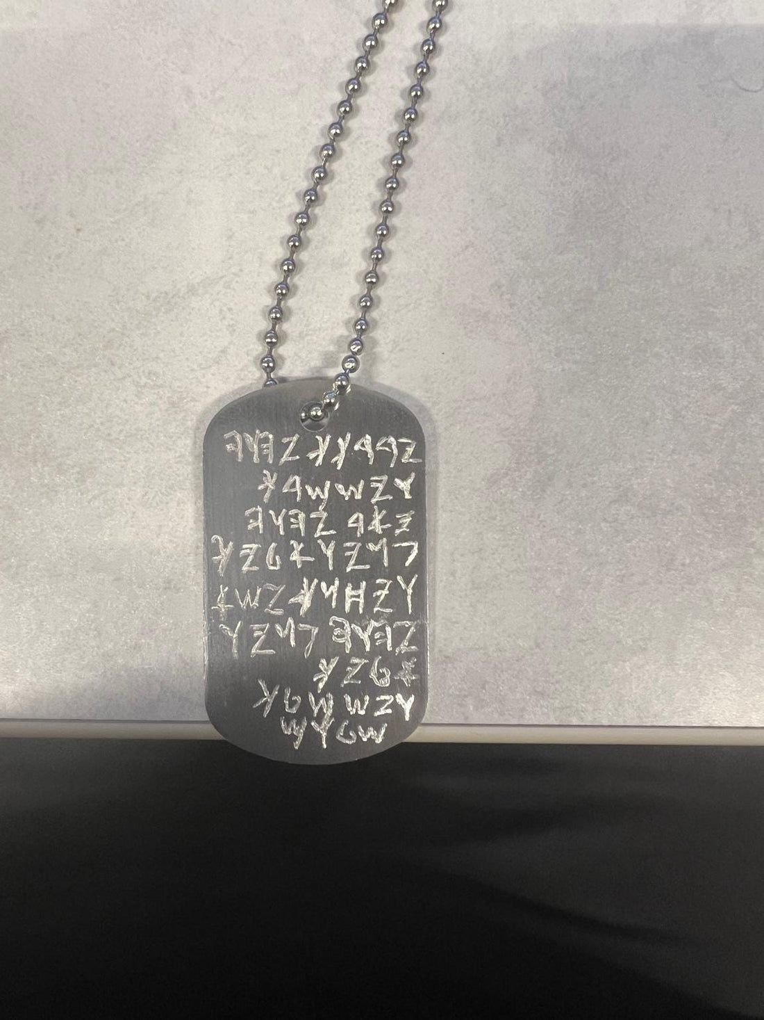 Hand engraved Paleo Hebrew blessing necklace carrying the Priestly Blessing of Numbers 6:24 to 26