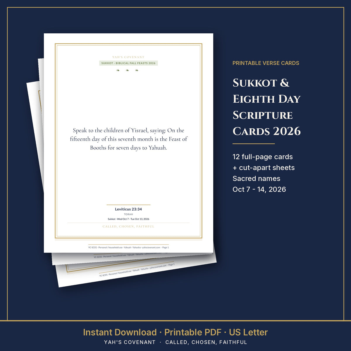 Sukkot & Eighth Day Scripture Cards 2026 cover mockup