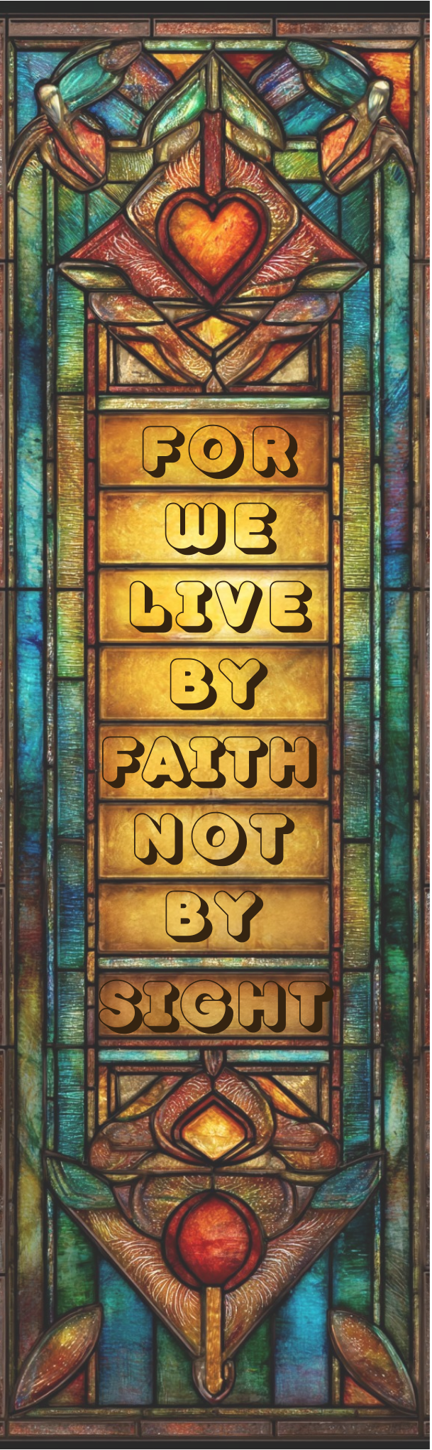 Stained Glass Transparent Bookmark Set 2 - Christian Scripture Bookmarks