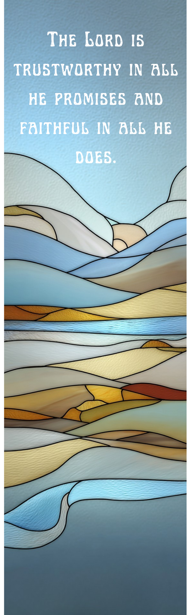 Stained Glass Transparent Bookmark Set 2 - Christian Scripture Bookmarks