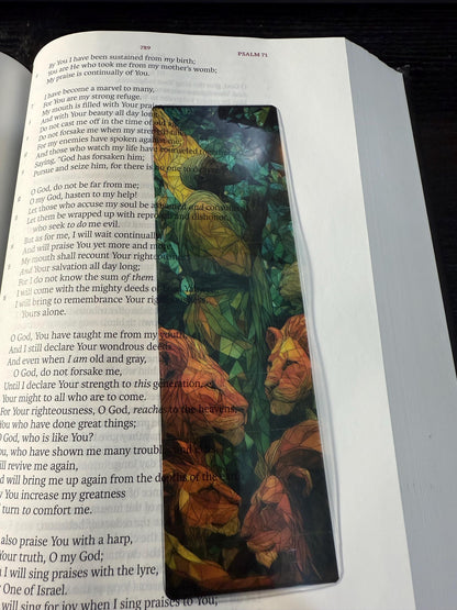 Stained Glass Transparent Bookmark Set 2 - Christian Scripture Bookmarks