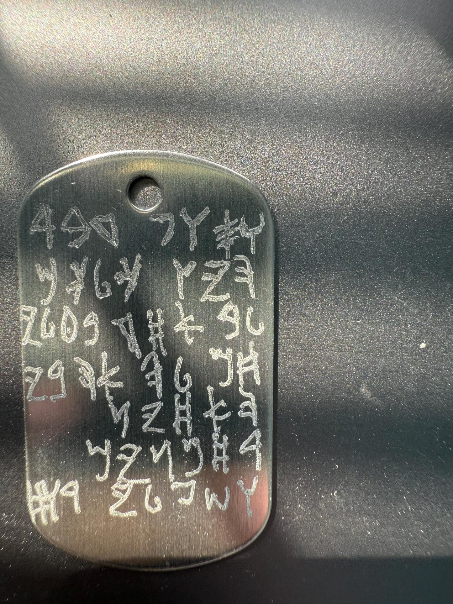 Hand-Engraved Paleo Hebrew Necklace Set – Husband & Wife - Wedding Gift