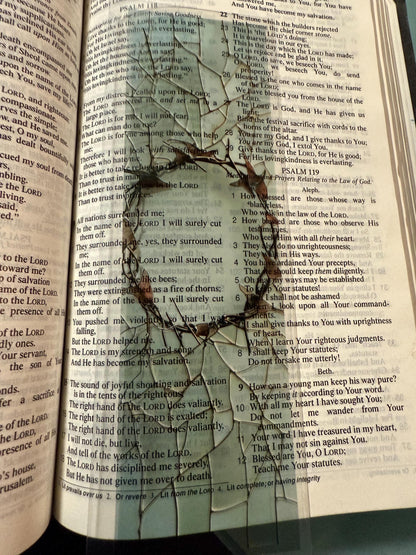 Stained Glass Transparent Bookmark - Christian Scripture Bookmarks