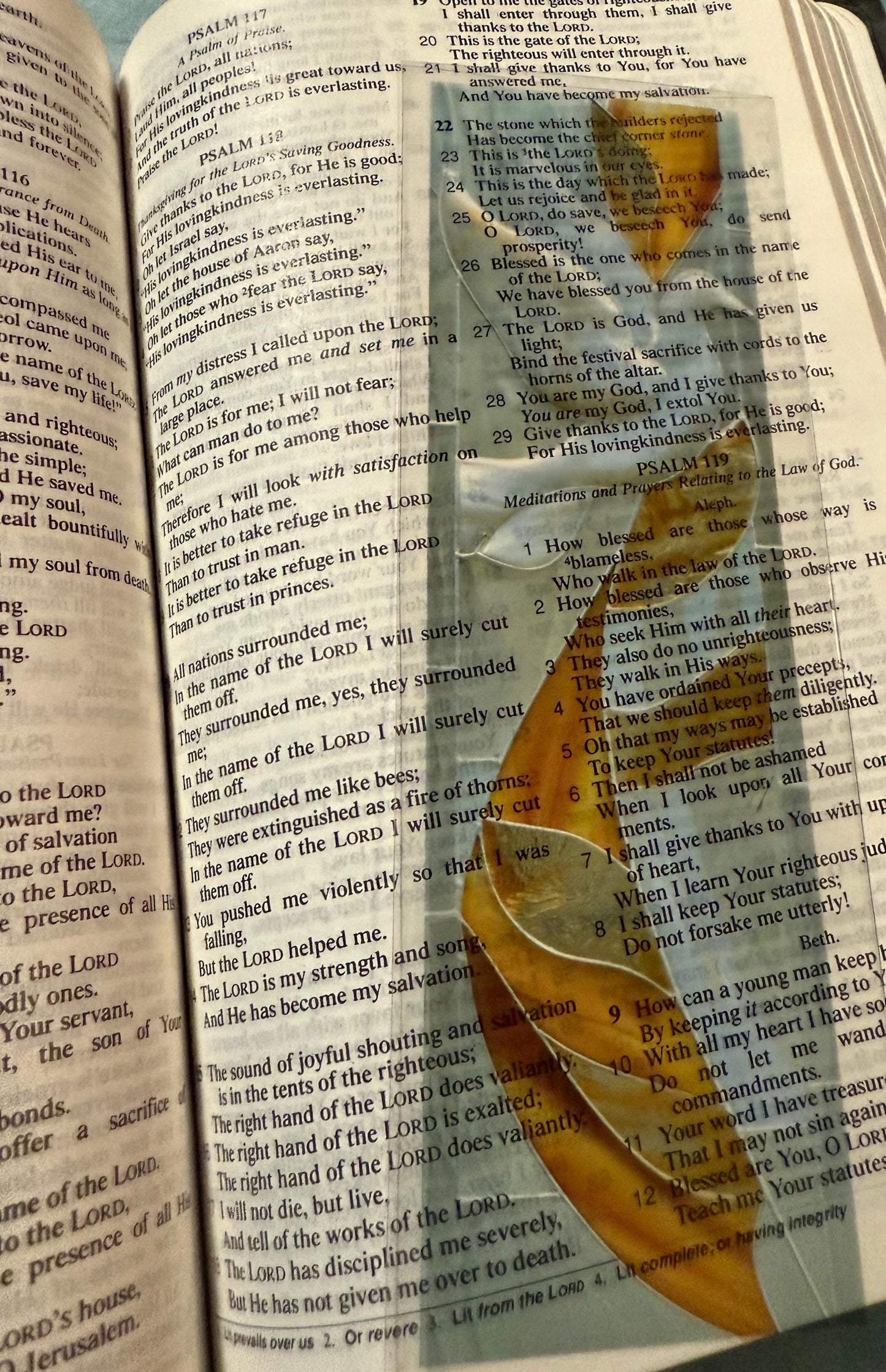 Stained Glass Transparent Bookmark - Christian Scripture Bookmarks