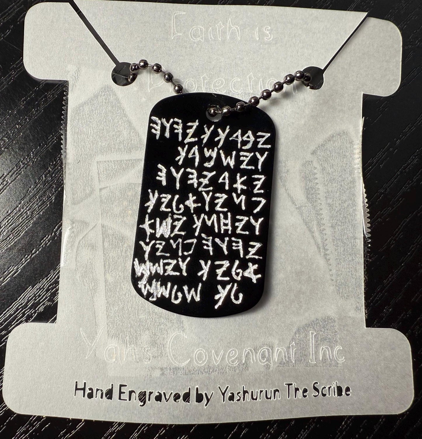 Paleo-Hebrew Blessing Necklace: Faith & Protection