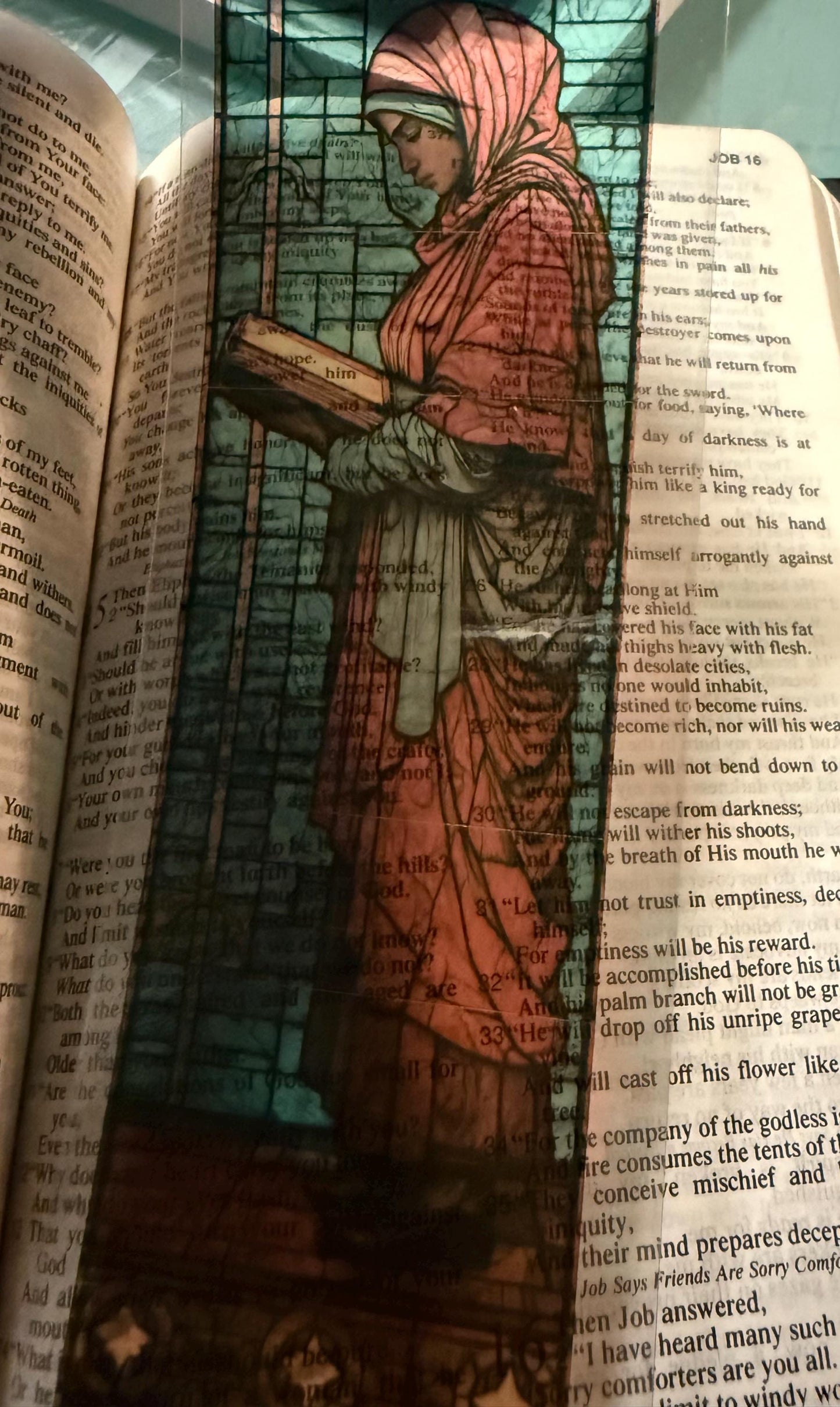 Stained Glass Transparent Bookmark - Christian Scripture Bookmarks