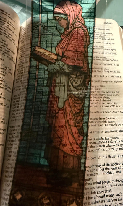 Stained Glass Transparent Bookmark - Christian Scripture Bookmarks