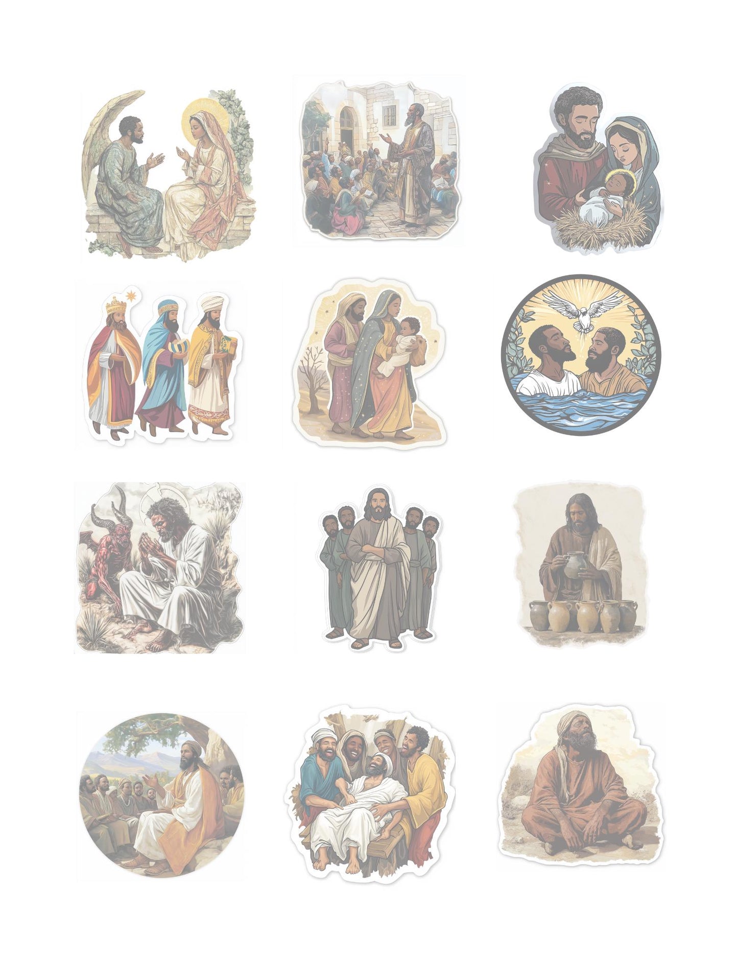New Testament Bible Stories - Clear Scripture Stickers