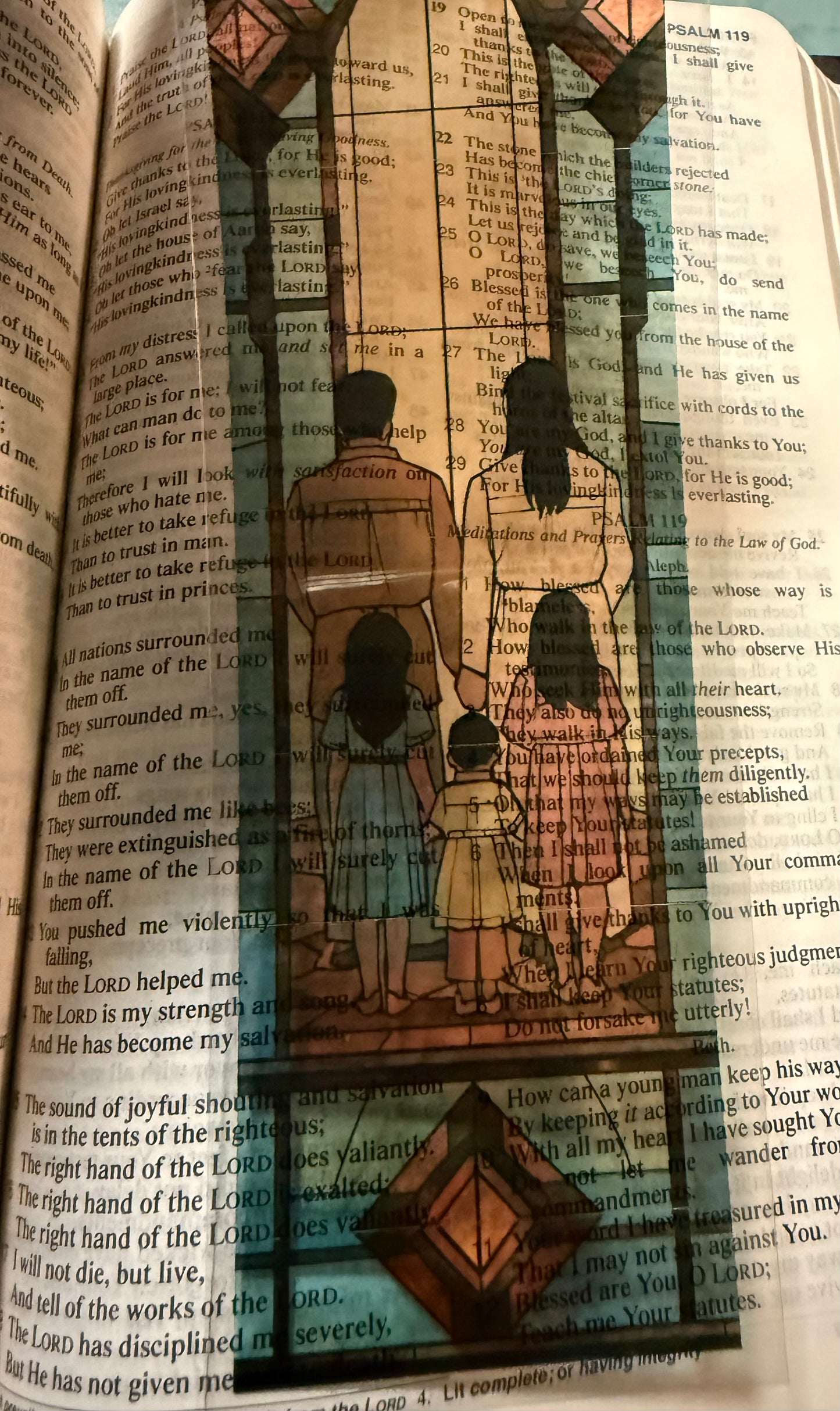 Stained Glass Transparent Bookmark - Christian Scripture Bookmarks