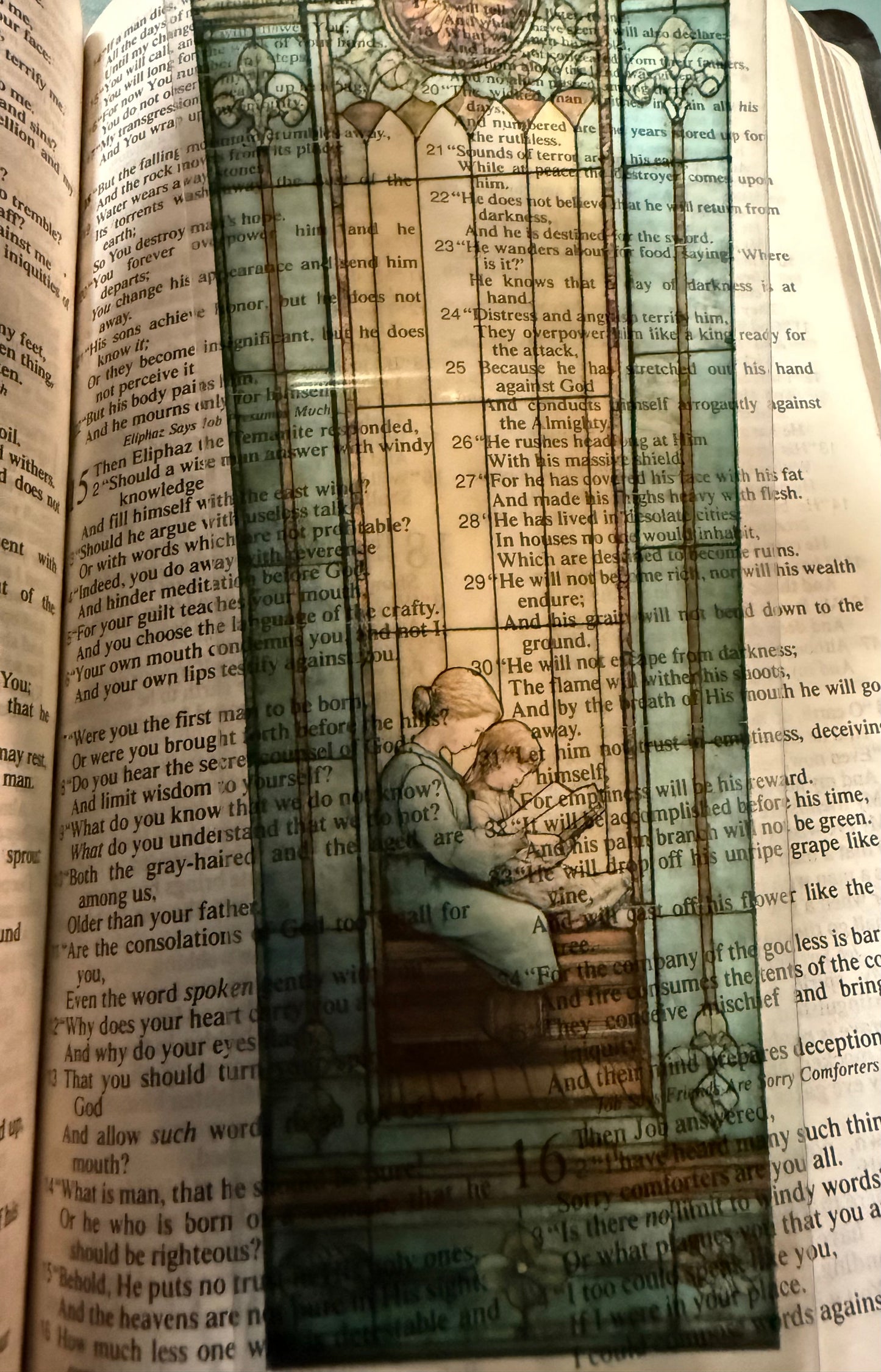 Stained Glass Transparent Bookmark - Christian Scripture Bookmarks