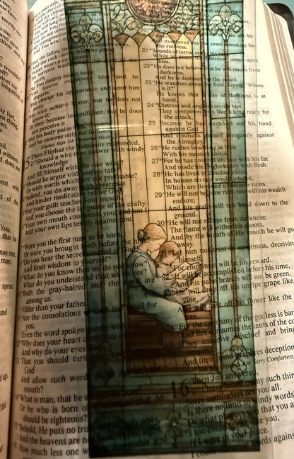 Stained Glass Transparent Bookmark - Christian Scripture Bookmarks