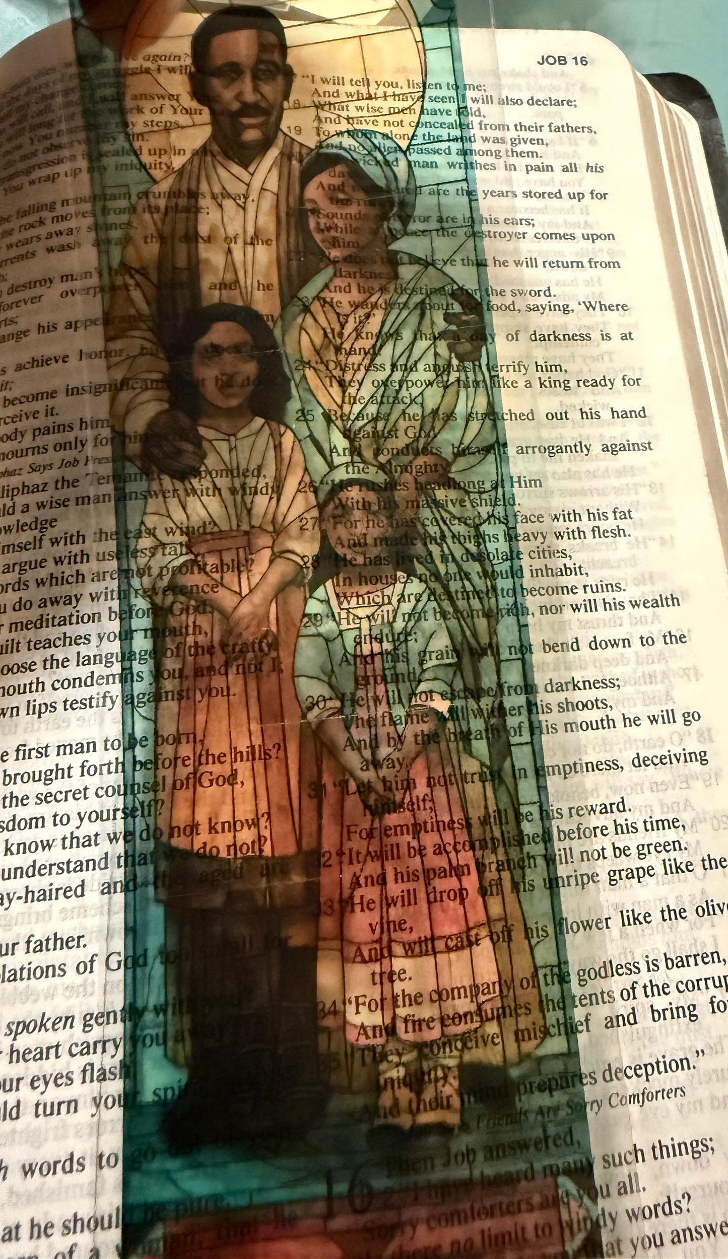 Stained Glass Transparent Bookmark - Christian Scripture Bookmarks