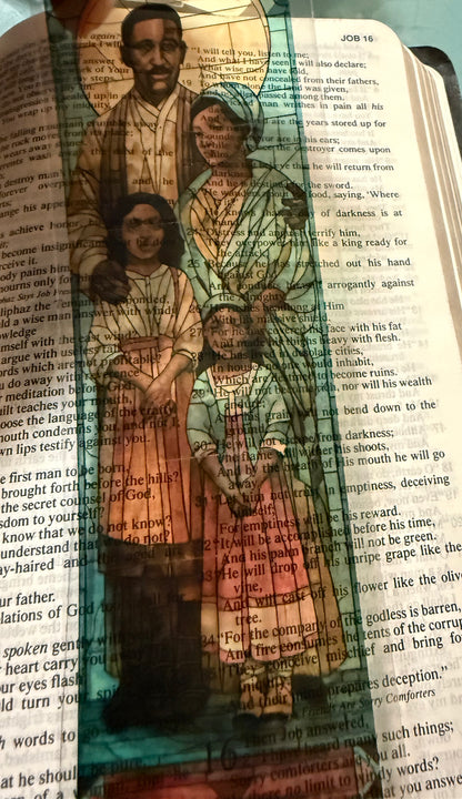 Stained Glass Transparent Bookmark - Christian Scripture Bookmarks