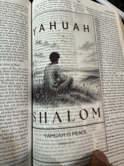 Names of Yahuah Vellum Bible Inserts, Hebrew Roots Scripture Journaling Art, Messianic Faith Gift, Israelite