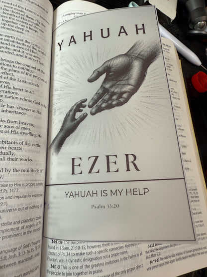 Names of Yahuah Vellum Bible Inserts, Hebrew Roots Scripture Journaling Art, Messianic Faith Gift, Israelite