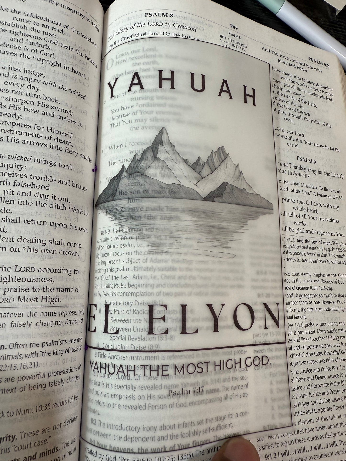 Names of Yahuah Vellum Bible Inserts, Hebrew Roots Scripture Journaling Art, Messianic Faith Gift, Israelite