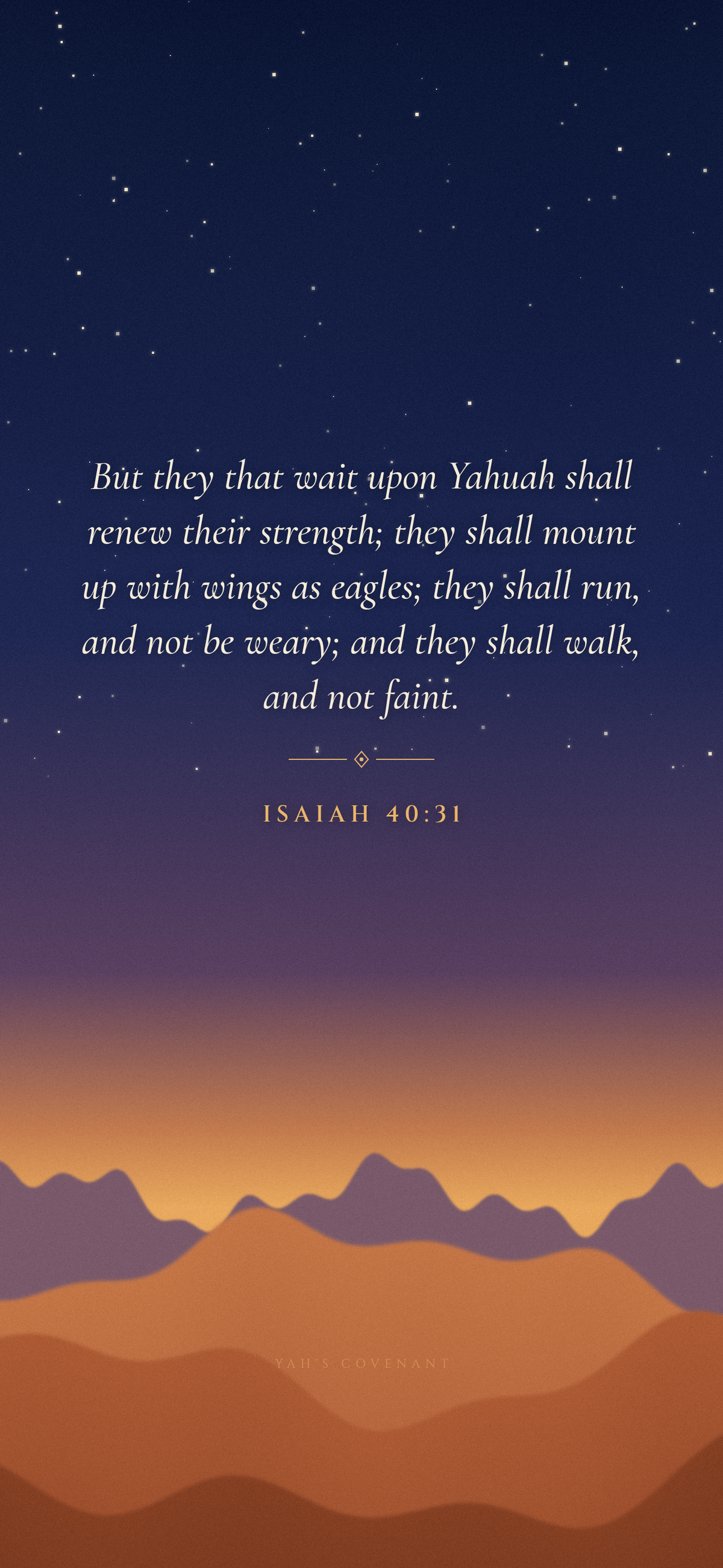 Yah's Covenant iPhone wallpaper 7: Wings as Eagles: Isaiah 40:31