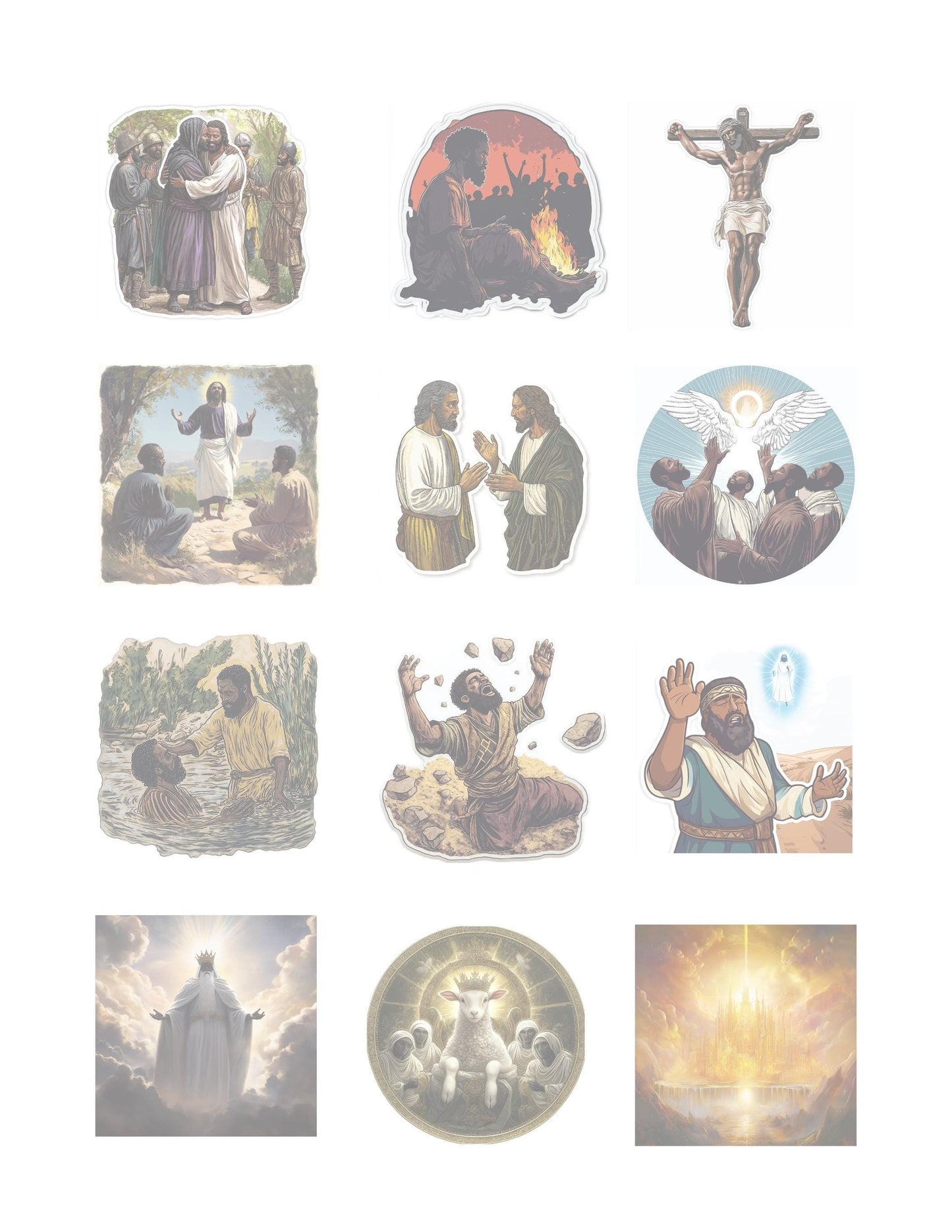 New Testament Bible Stories - Clear Scripture Stickers