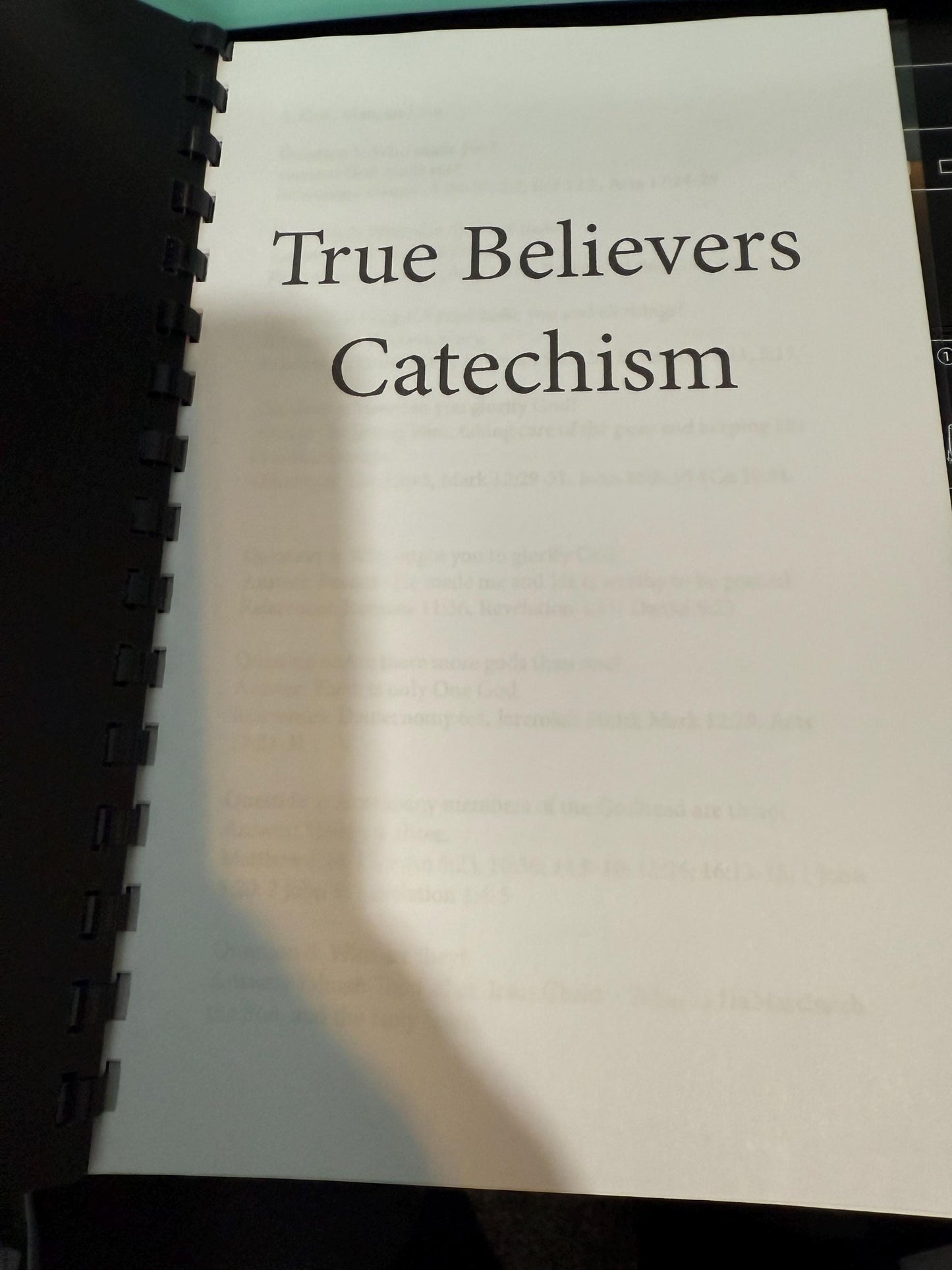 True Believers Catechism Book | Christian Discipleship Guide