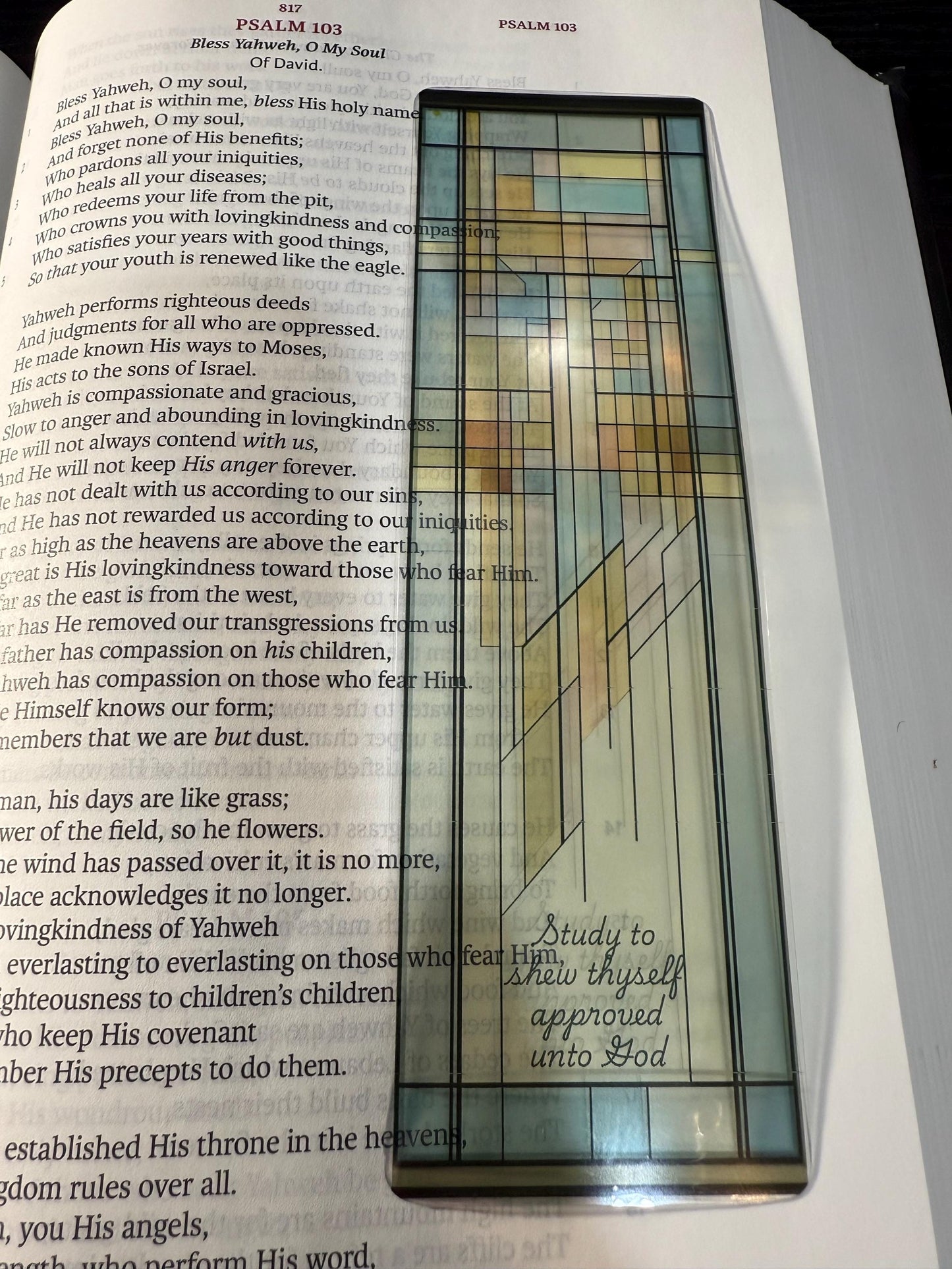 Stained Glass Transparent Bookmark Set 2 - Christian Scripture Bookmarks