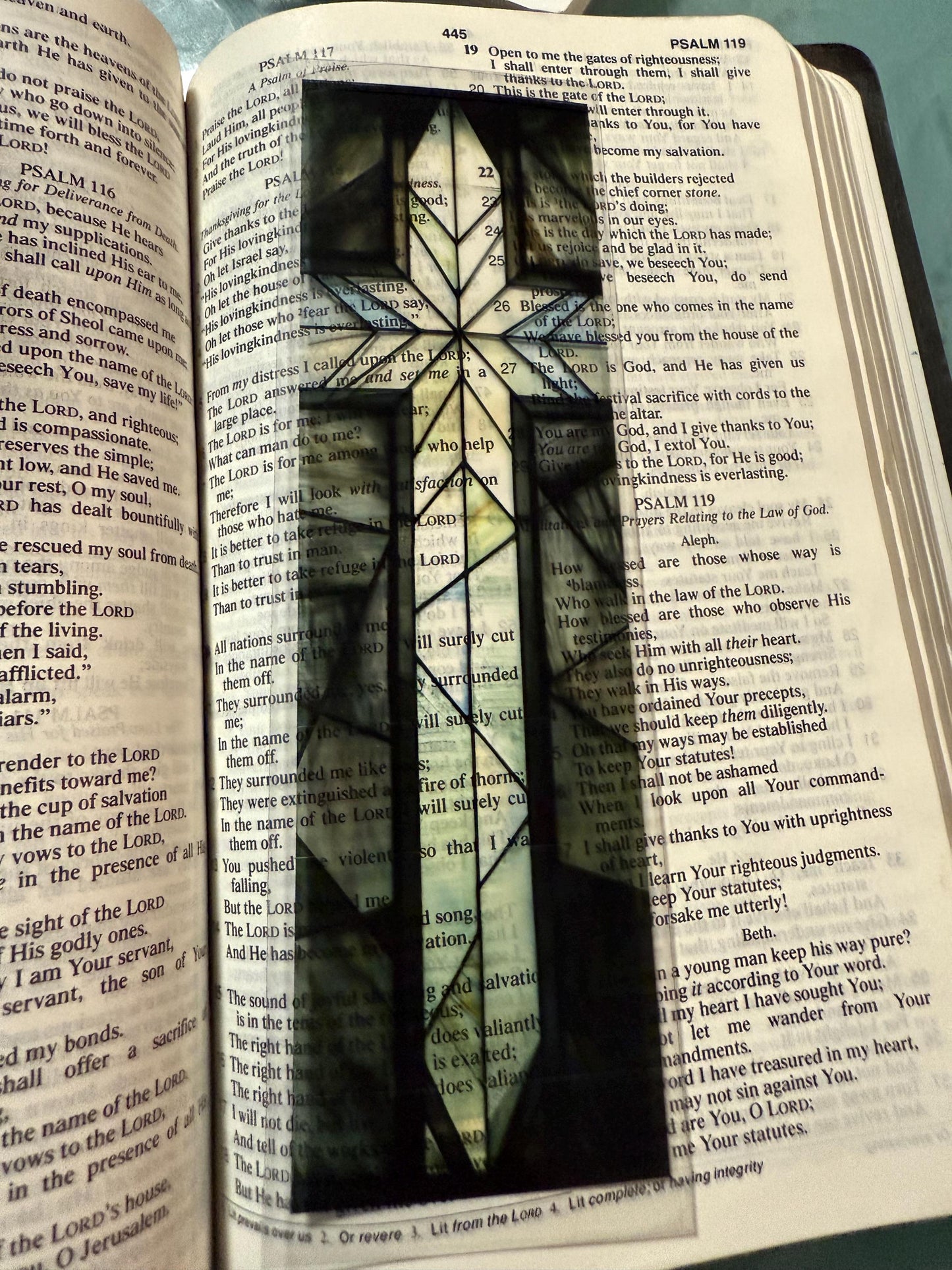 Stained Glass Transparent Bookmark - Christian Scripture Bookmarks