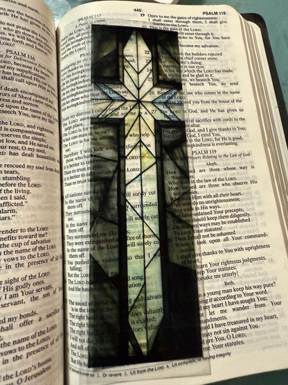 Stained Glass Transparent Bookmark - Christian Scripture Bookmarks