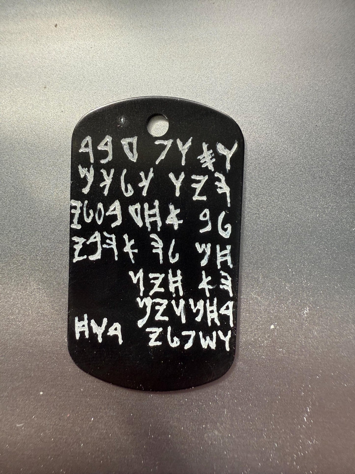 Hand-Engraved Paleo Hebrew Necklace Set – Husband & Wife - Wedding Gift