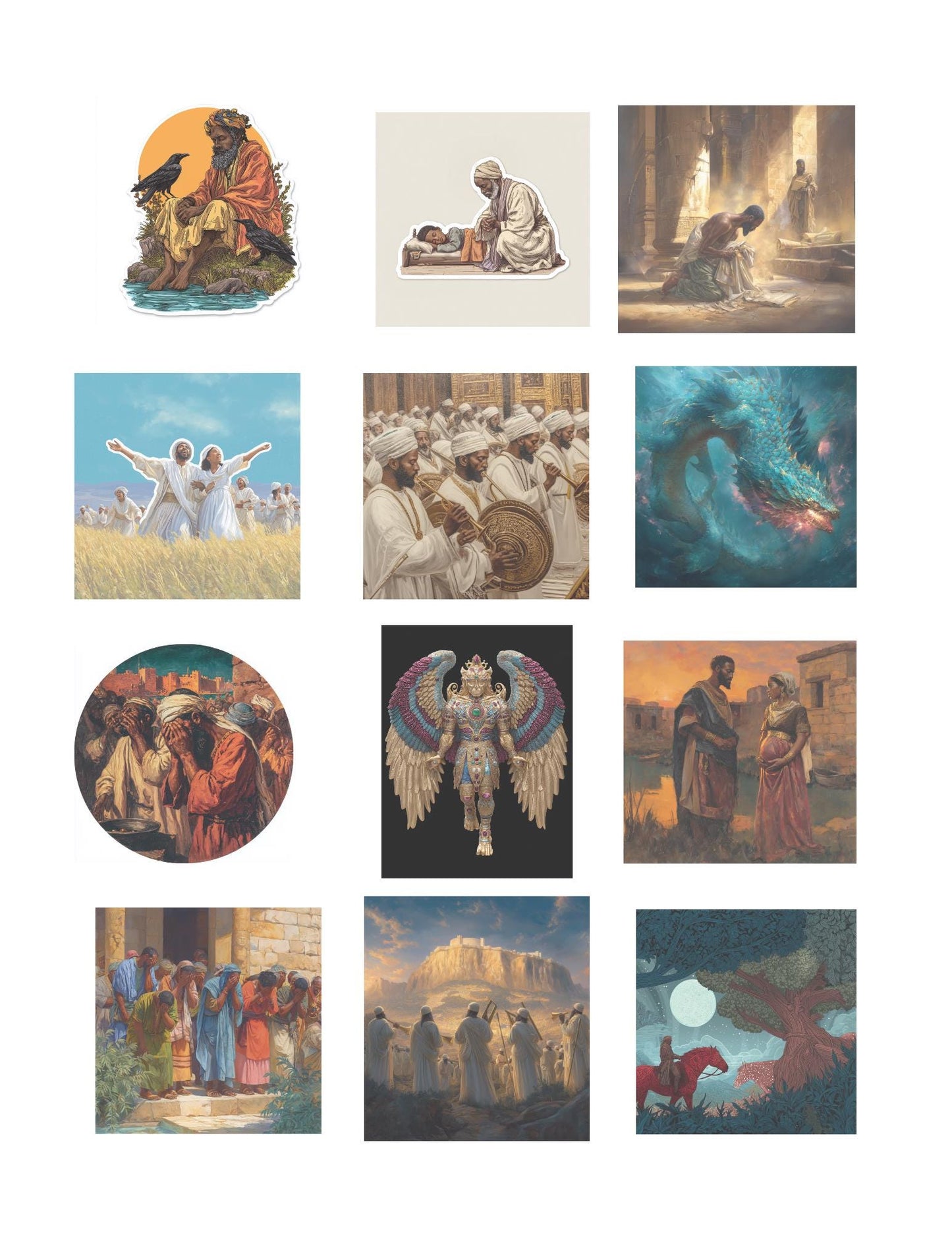 Old Testament Set #2 Bible Stories - Clear Scripture Stickers