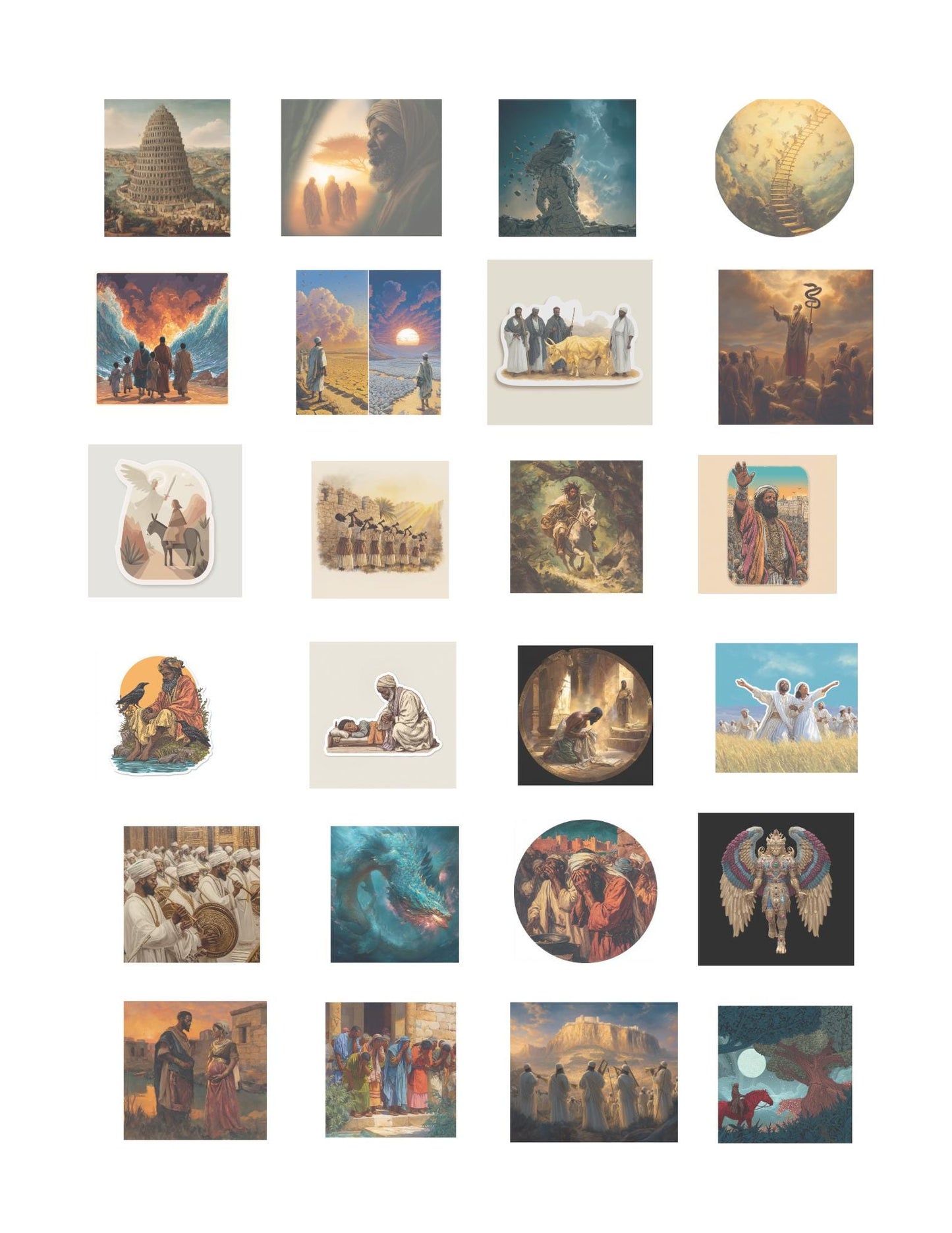 Mini Bible Stickers - Old Testament Set #2 Scripture Stickers