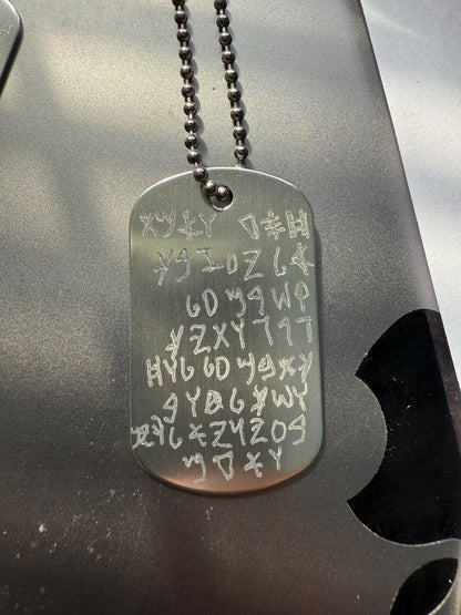 Hand-Engraved Paleo Hebrew Necklace Set – Husband & Wife - Wedding Gift