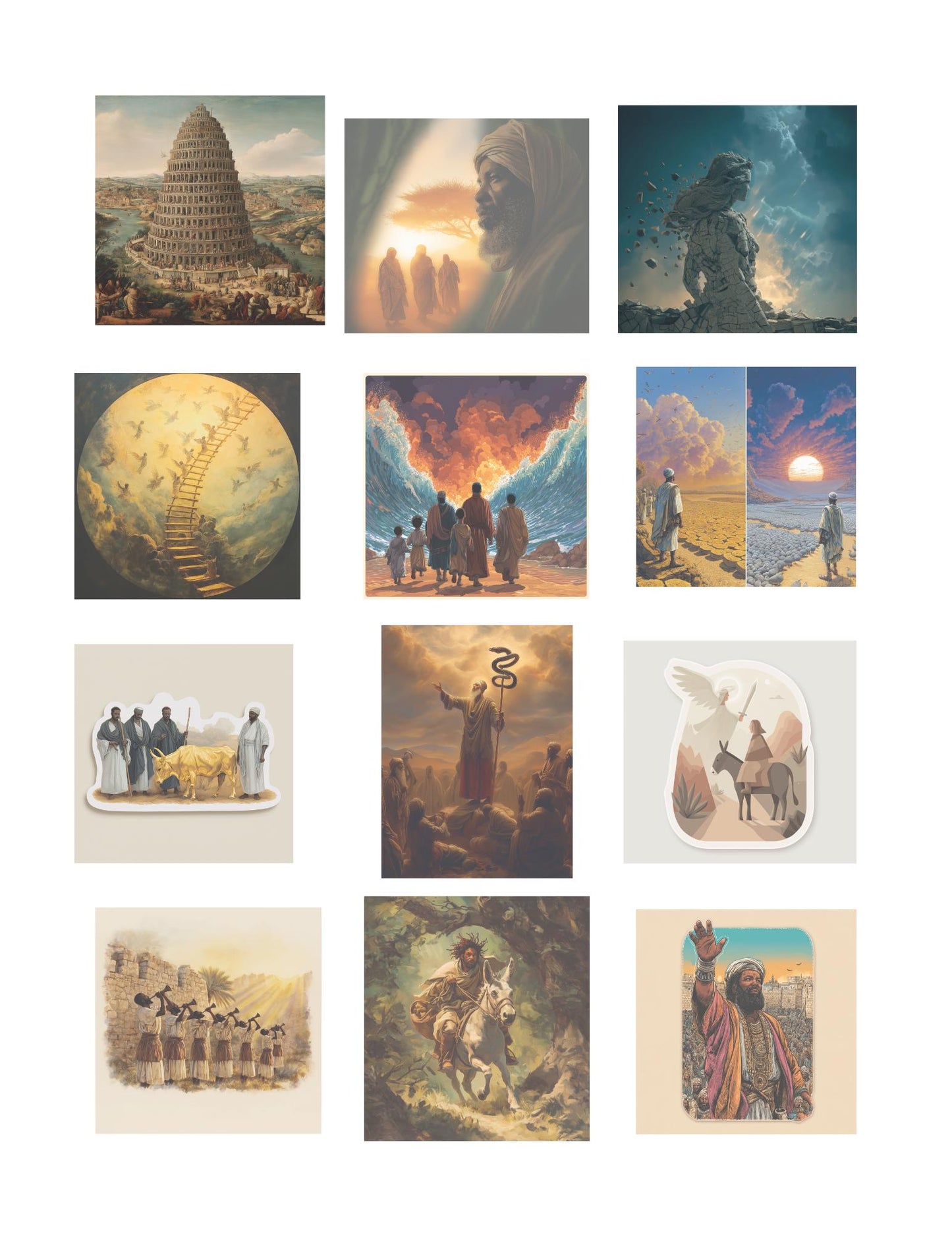 Old Testament Set #2 Bible Stories - Clear Scripture Stickers