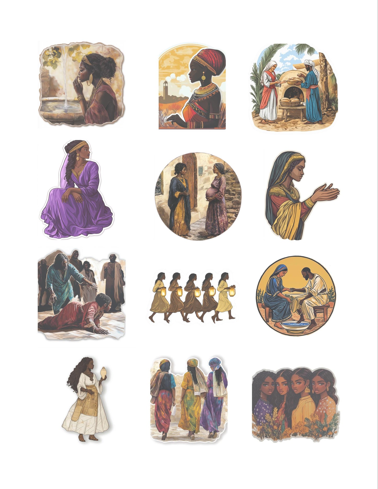 Women In the Bible Stories - Clear Scripture Stickers