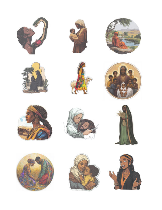 Clear Women Bible Stickers: Scripture Journaling Stickers